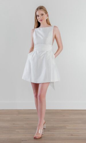 Short white wedding dress